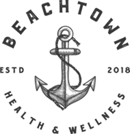 Beachtown Health and Wellness Logo Logo of Panama City Beach Medical Injury Center: Beachtown Health and Wellness featuring an anchor in the middle of surrounding text that reads beachtown health and wellness established 2018