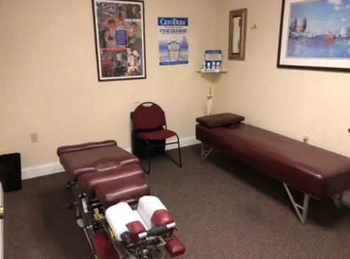 Patient exam room with adjustment tables at Brandon Medical Injury Center: Brandon Spine & Injury Center