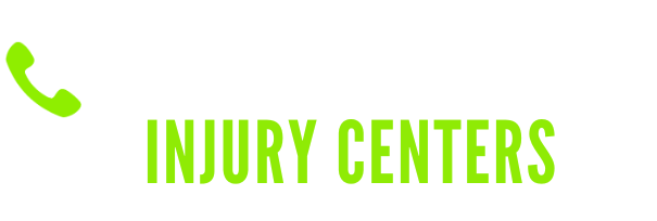 logo for Florida Injury Centers. Contains two lines with "Florida" on top in a clean blue serif font and "Injury Center" in a clean lime green font. To the left of the two lines is clip art of a stethoscope in the same two colors.