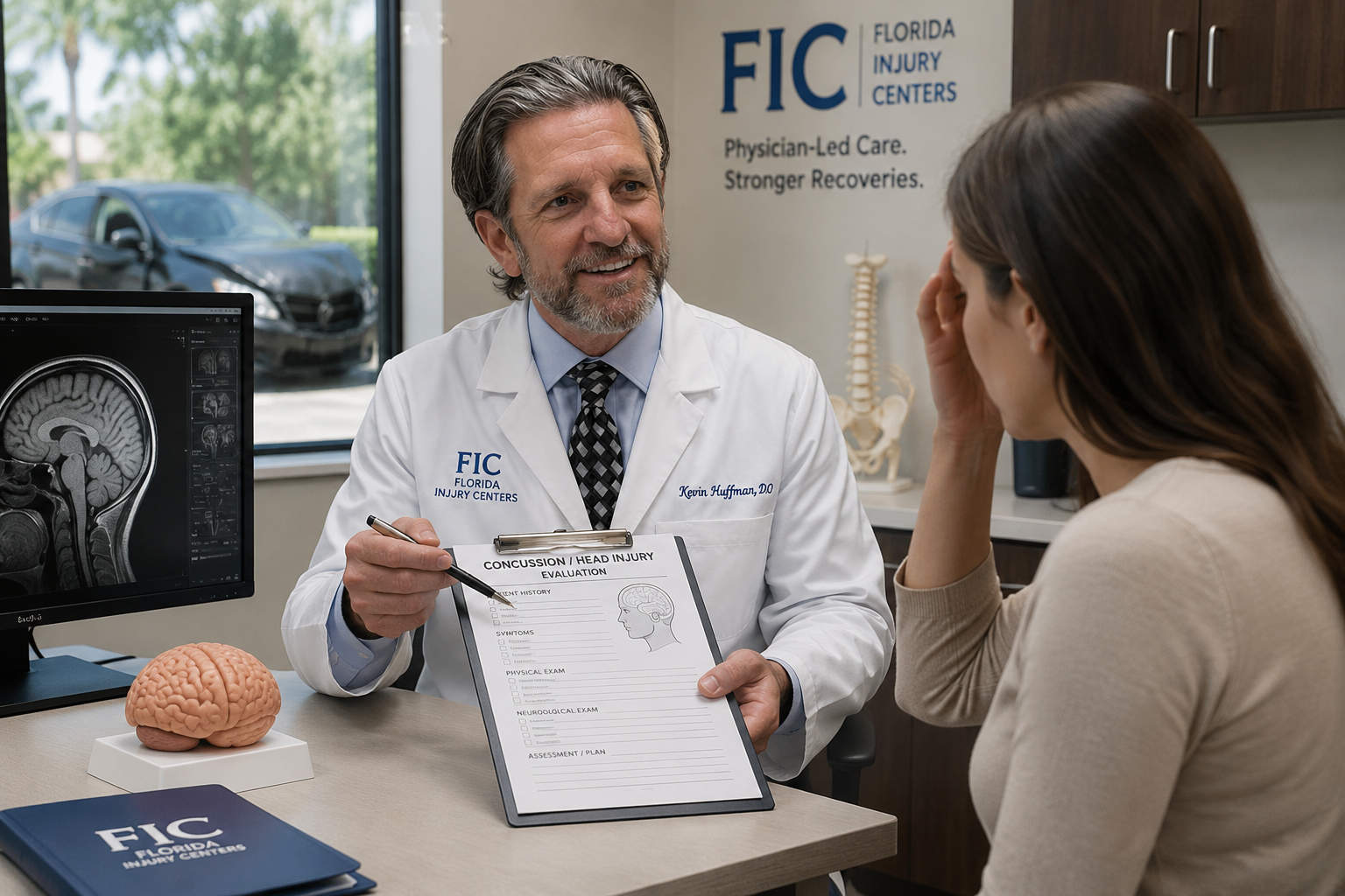 concussion after car accident